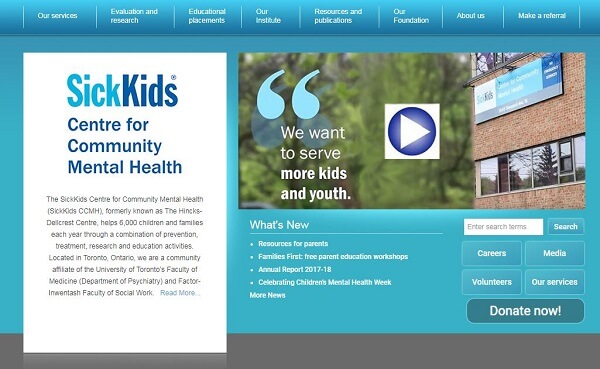 SickKids CCMH old website