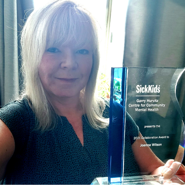 Image of Joanne Wilson with her Collaboration Award