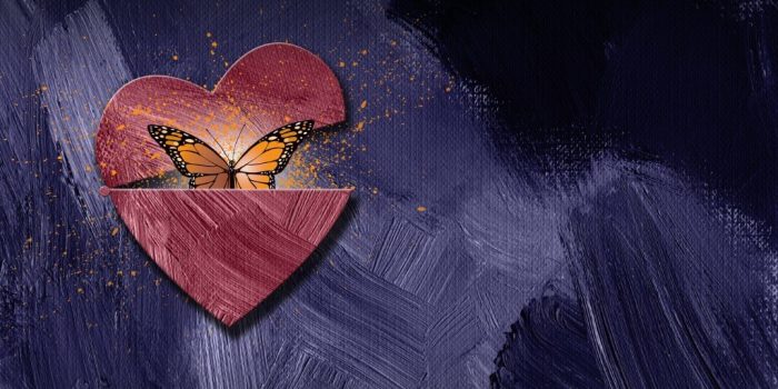 butterfly coming out of a broken heart to show impact of domestic violence and intimate partner violence on youth