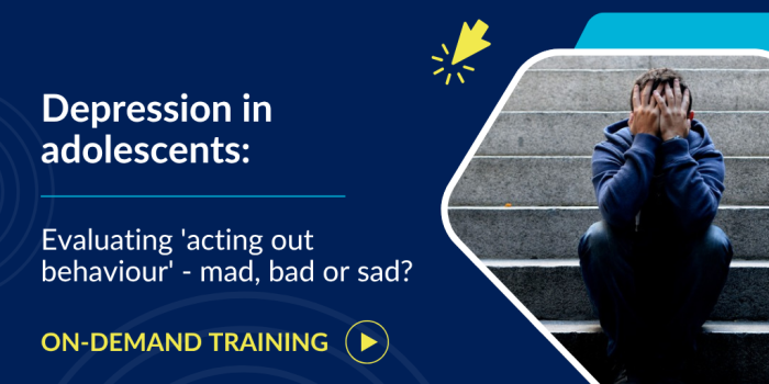 image of a teenager alone hiding face for depression in adolescents